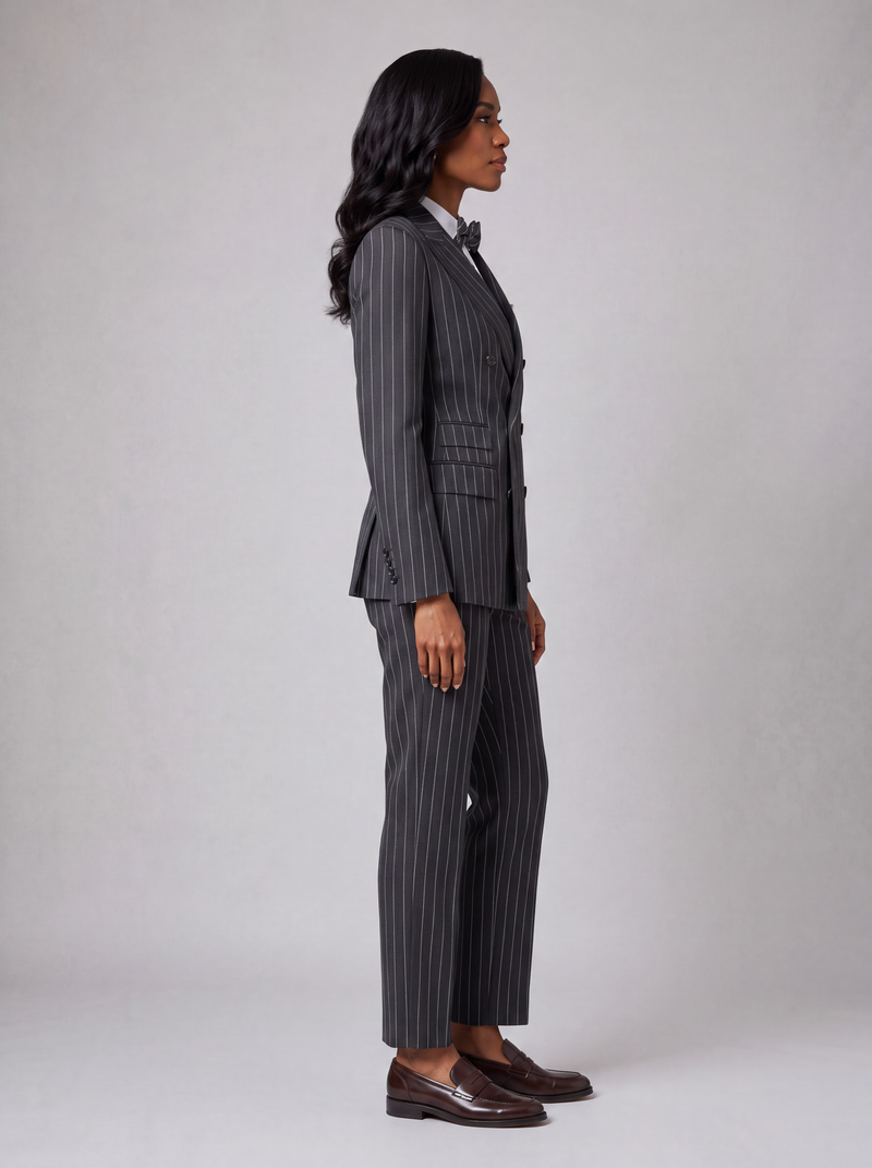 The Midnight Regent Pinstripe Suit — Women's