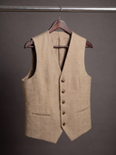 The Camel Herringbone Waistcoat