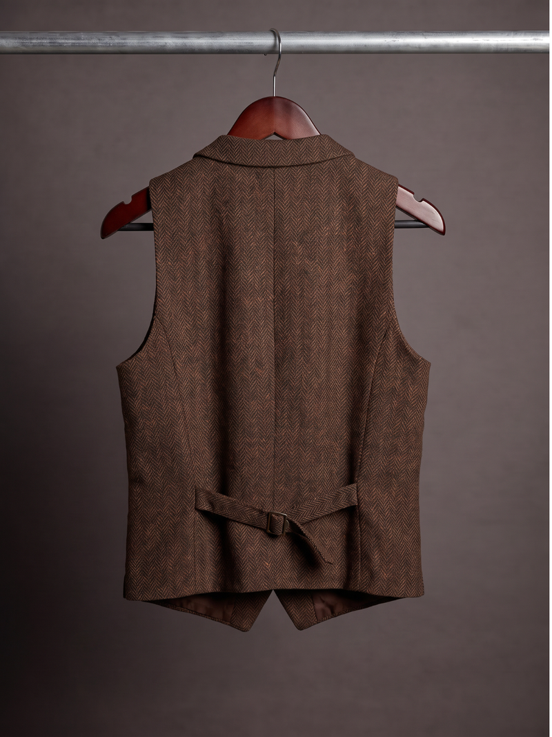 The Chestnut Herringbone Waistcoat