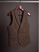 The Espresso Herringbone Waistcoat