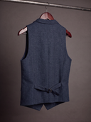 The Navy Herringbone Waistcoat