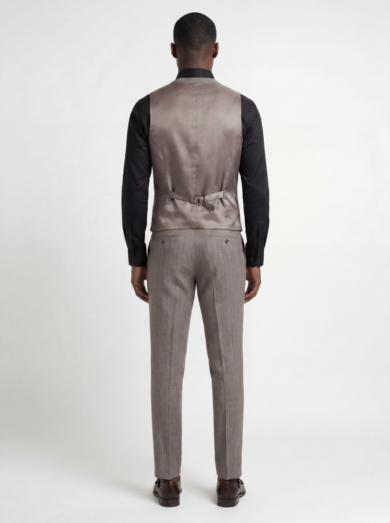 The Savile Taupe Vest