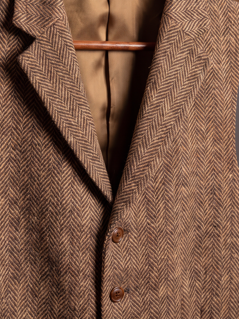 The Tobacco Herringbone Waistcoat