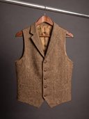 The Tobacco Herringbone Waistcoat